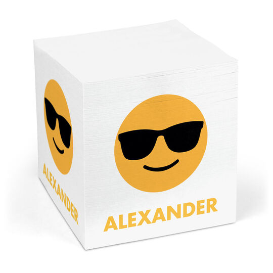 Emoji Sunglasses Sticky Memo Cube